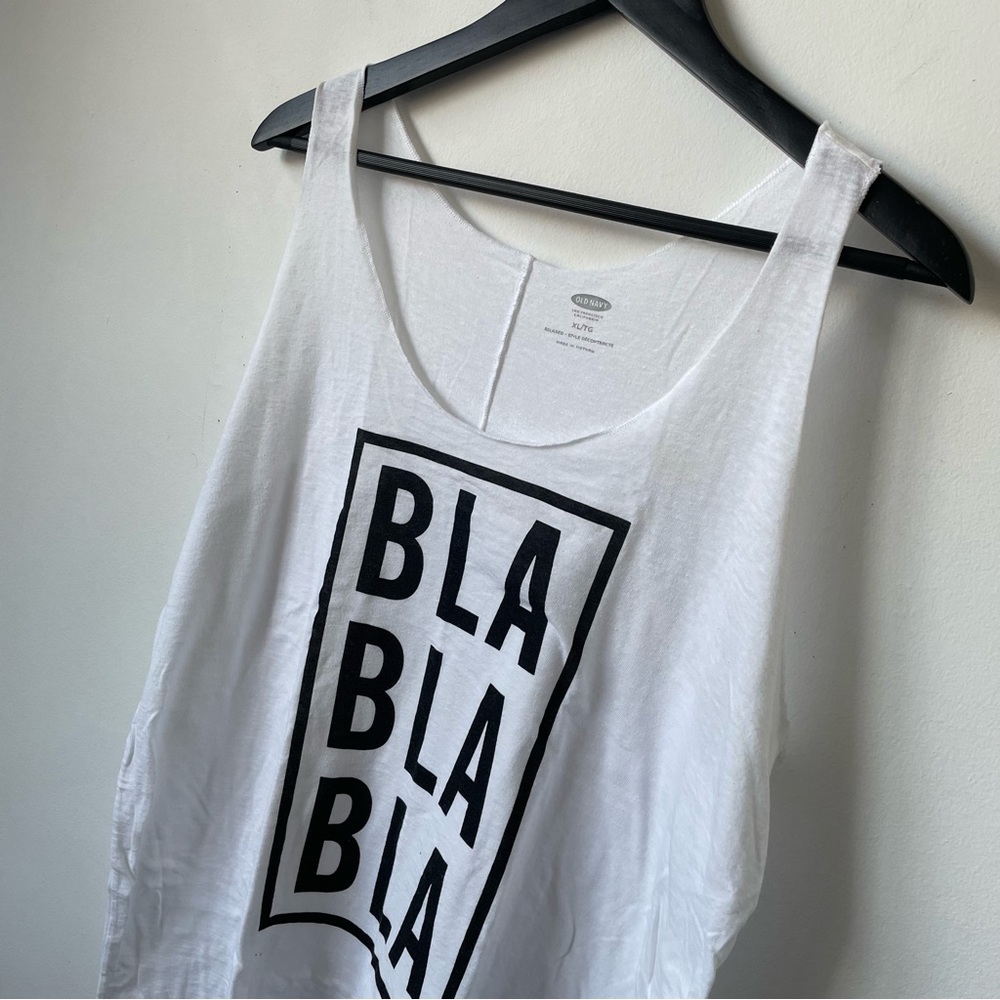 Old Navy Bla Bla Bla Tank Top Tee